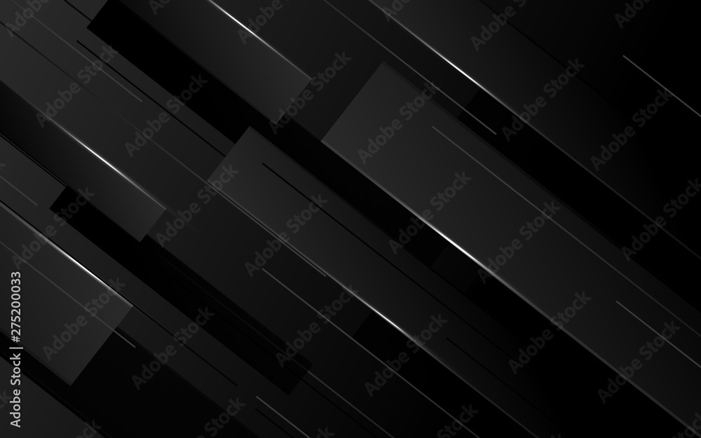 Abstract background with black rectangular metallic shape. Modern technology concept design vector template for use wallpaper, cover, poster, banner Abstract background with black rectangular metallic shape. Modern technology concept design vector template for use wallpaper, cover, poster, banner