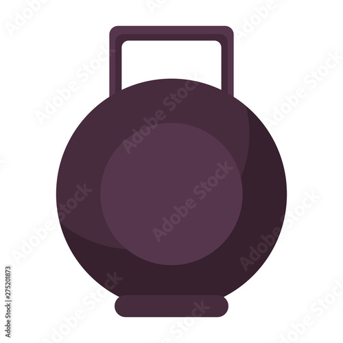 black kettlebell for physical exercise