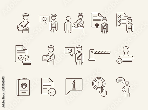 Customs control icons
