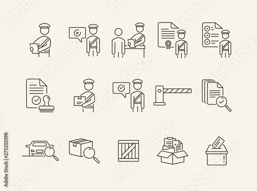 Customs post icons