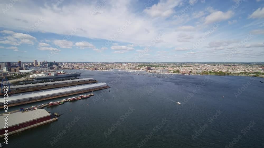 Baltimore Maryland Aerial v1 Panoramic view with northwest & inner harbor views� - October 2017 Baltimore Maryland Aerial v1 Panoramic view with northwest & inner harbor views� - October 2017