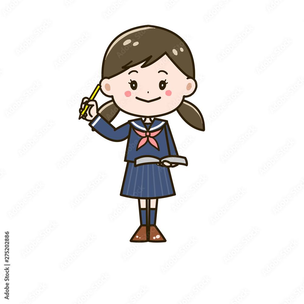 勉強 女の子 ポーズ イラスト 勉強 女の子 ポーズ イラスト
