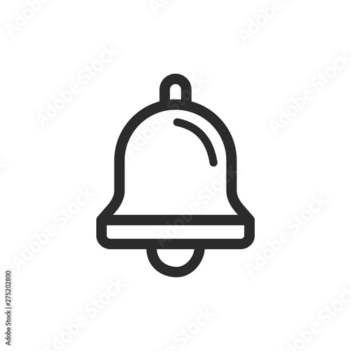 Message notification bell icon template black color editable. notification symbol vector sign isolated on white background. Simple logo vector illustration for graphic and web design.