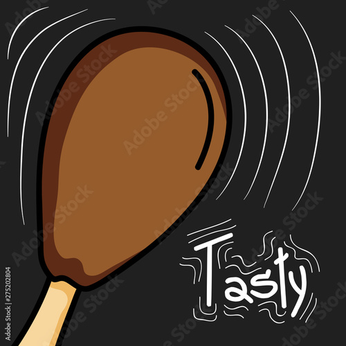 delicious chicken thigh food icon
