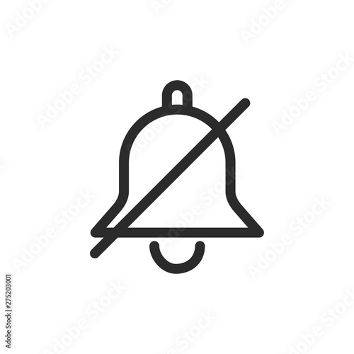 Message notification bell icon template black color editable. notification symbol vector sign isolated on white background. Simple logo vector illustration for graphic and web design.