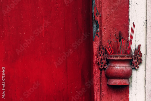 Photography Incense in front of the door