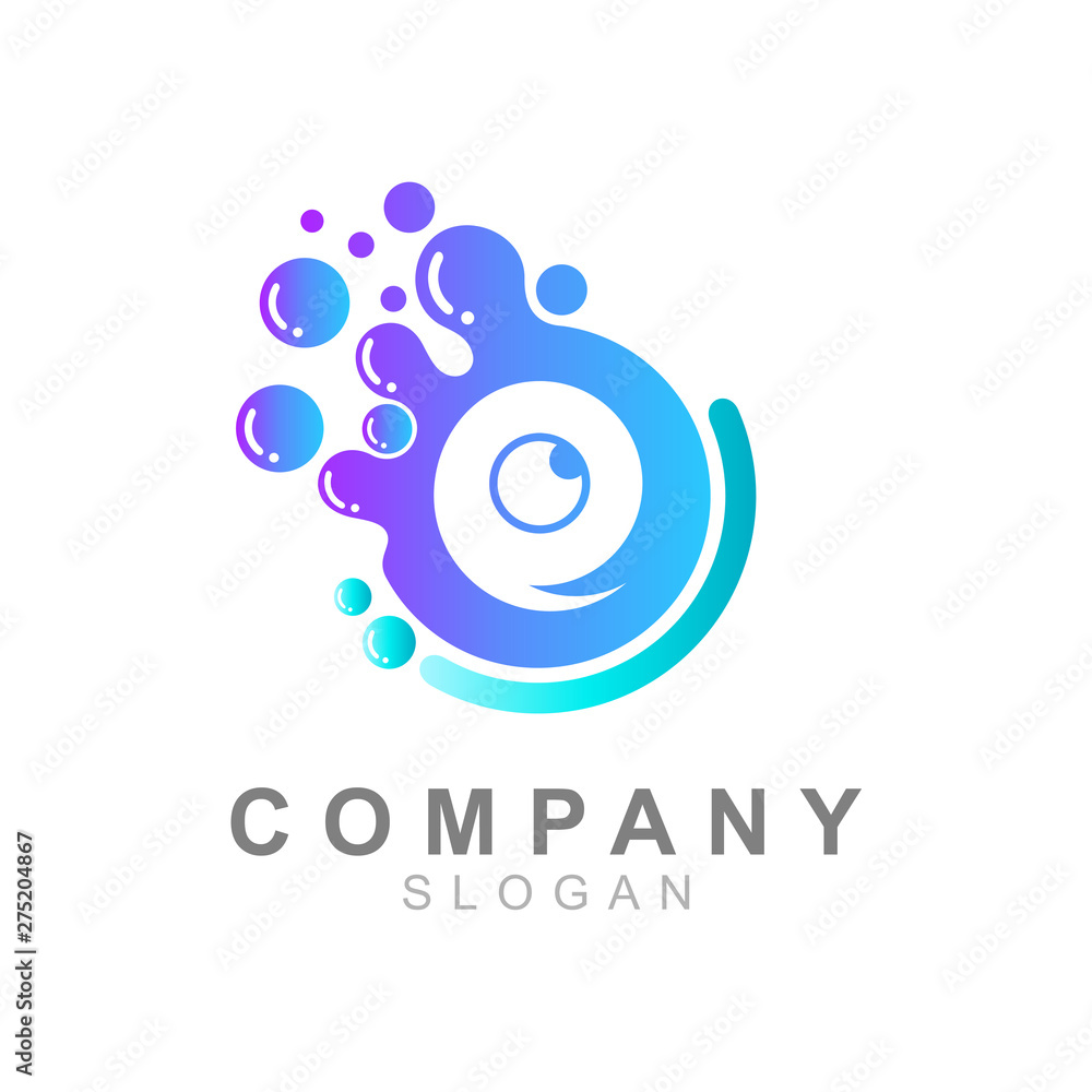 the letter E logo that is inside the circle of water and there is the eyeball, the logo is ready to use the letter E logo that is inside the circle of water and there is the eyeball, the logo is ready to use