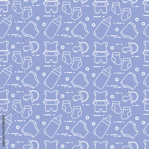 Newborn baby seamless pattern.