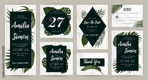 Luxury Wedding Invitation Cards Collection Design Set