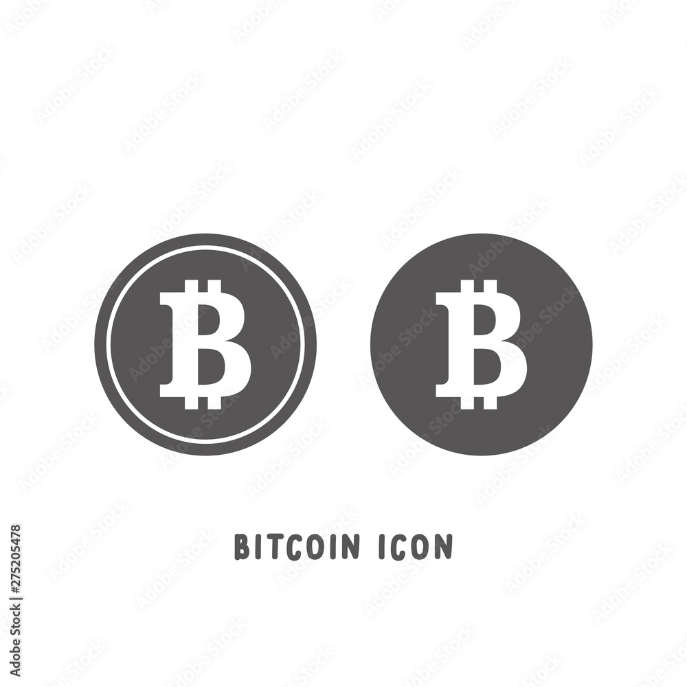 Bitcoin cryptocurrency icon simple flat style vector illustration. Bitcoin cryptocurrency icon simple flat style vector illustration.