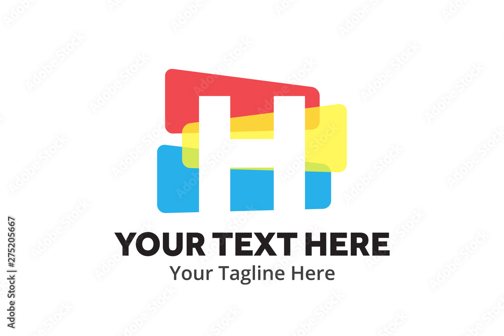 alphabetical h letter logo creative design in flat style with color alphabetical h letter logo creative design in flat style with color