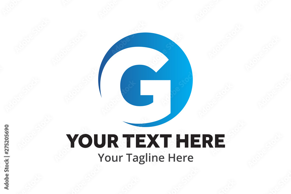 alphabetical g letter logo creative design in flat style with color