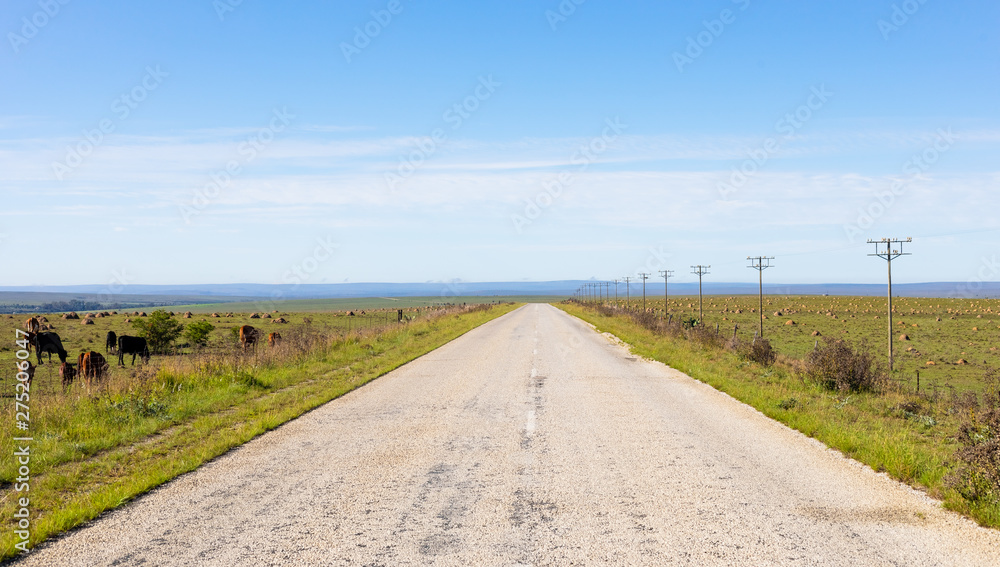 View of an empty country highway road