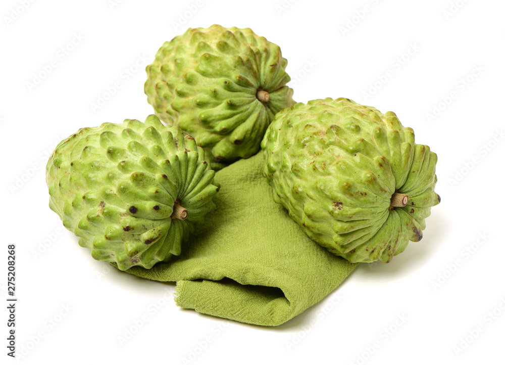 Obraz premium Custard apple isolated on white background,annona