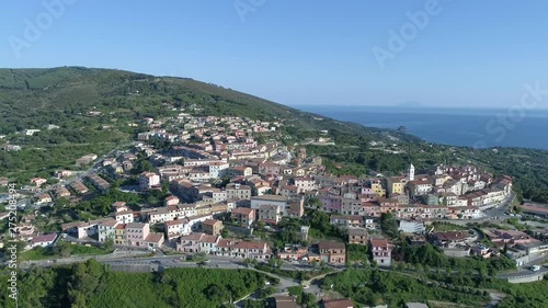 Wallpaper Mural Isle of Elba, village of Capoliveri, holidays in Italy. Tuscany. Aerial view 4k Torontodigital.ca