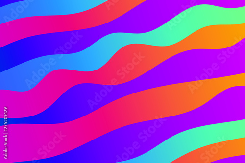 Colorful background with curved lines. Pattern design for banner, poster, flyer, card, cover, brochure © Renat