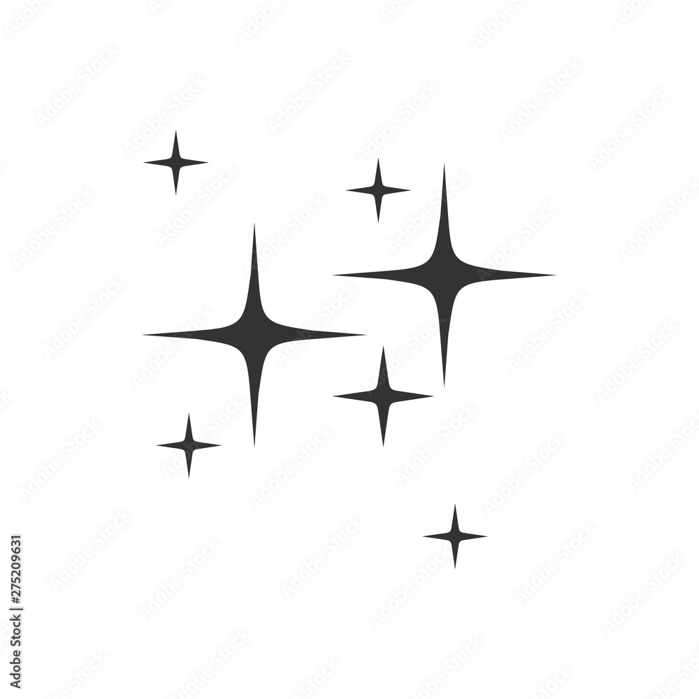 Shine icon template black color editable. Clean star symbol vector sign isolated on white background. Simple logo vector illustration for graphic and web design. Shine icon template black color editable. Clean star symbol vector sign isolated on white background. Simple logo vector illustration for graphic and web design.