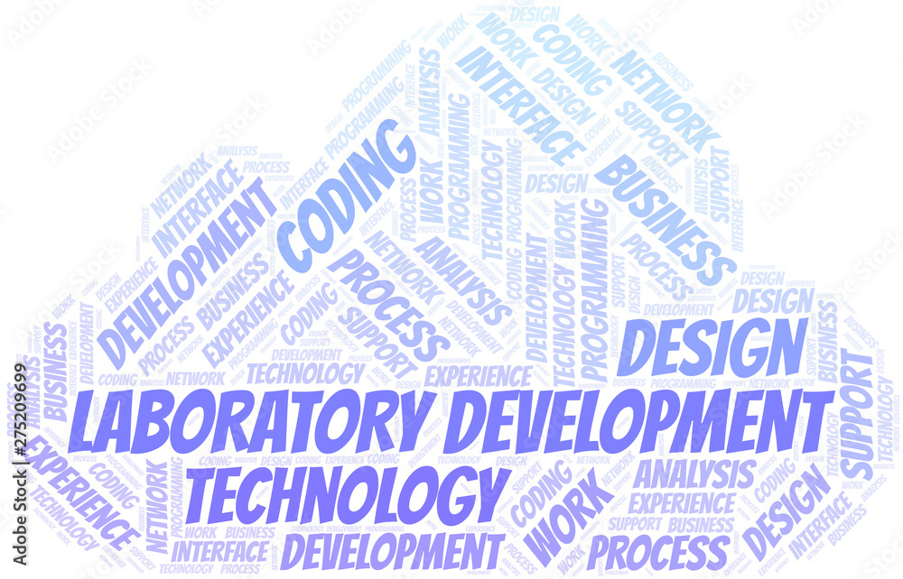Obraz premium Laboratory Development word cloud. Wordcloud made with text only.