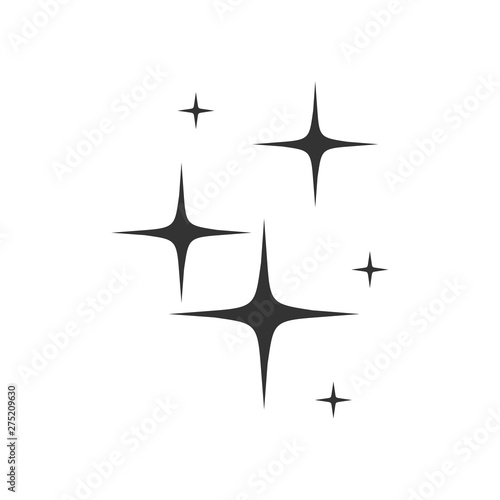 Shine icon template black color editable. Clean star symbol vector sign isolated on white background. Simple logo vector illustration for graphic and web design.