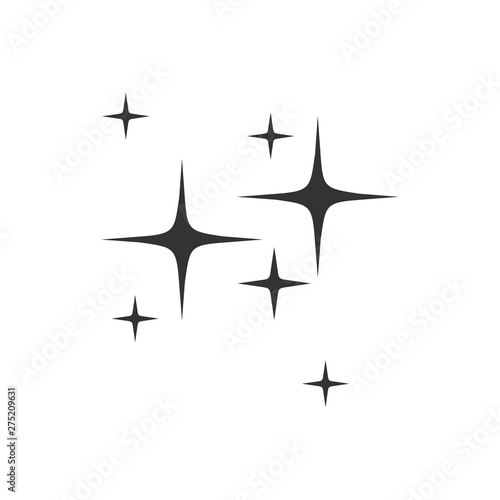 Shine icon template black color editable. Clean star symbol vector sign isolated on white background. Simple logo vector illustration for graphic and web design.