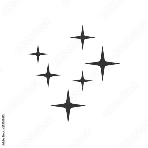 Shine icon template black color editable. Clean star symbol vector sign isolated on white background. Simple logo vector illustration for graphic and web design.