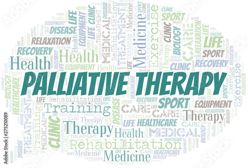 Palliative Therapy word cloud. Wordcloud made with text only.
