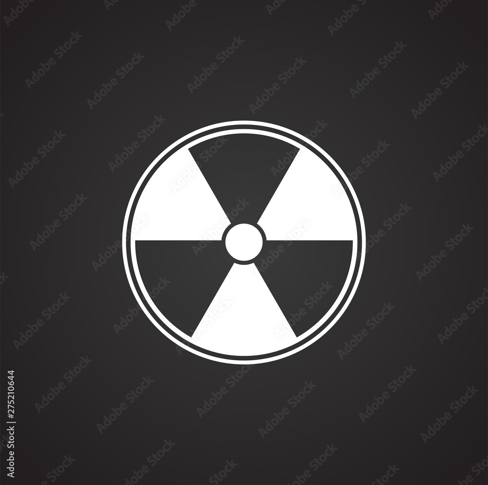 Radiation related icon on background for graphic and web design. Simple illustration. Internet concept symbol for website button or mobile app. Radiation related icon on background for graphic and web design. Simple illustration. Internet concept symbol for website button or mobile app.