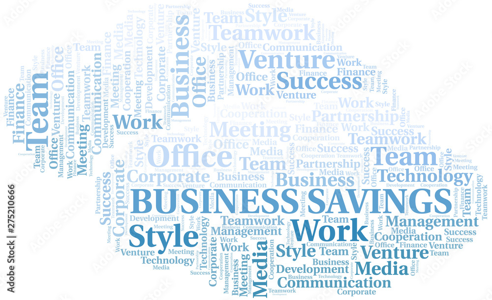 Business Savings word cloud. Collage made with text only. Business Savings word cloud. Collage made with text only.