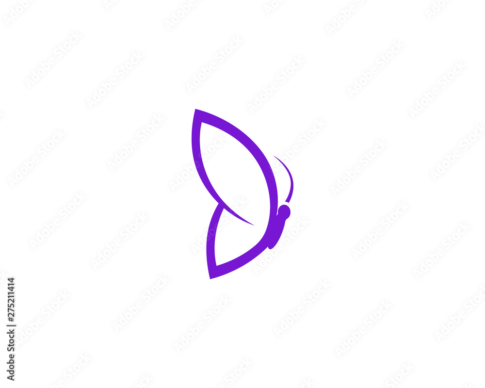 Vector - Butterfly conceptual simple icon. Logo. Vector illustration Vector - Butterfly conceptual simple icon. Logo. Vector illustration