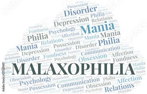 Malaxophilia word cloud. Type of Philia.