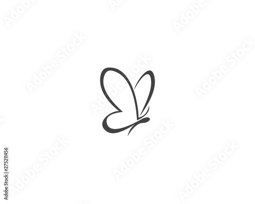 Vector - Butterfly conceptual simple icon. Logo. Vector illustration photo