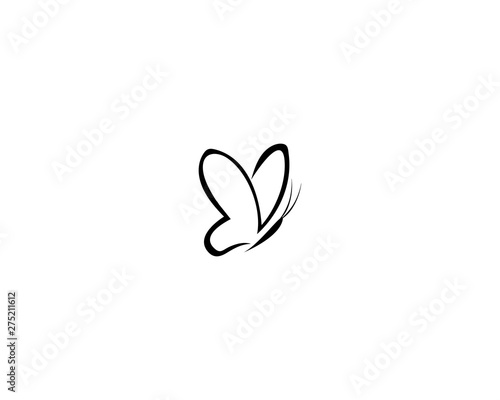 Vector - Butterfly conceptual simple icon. Logo. Vector illustration