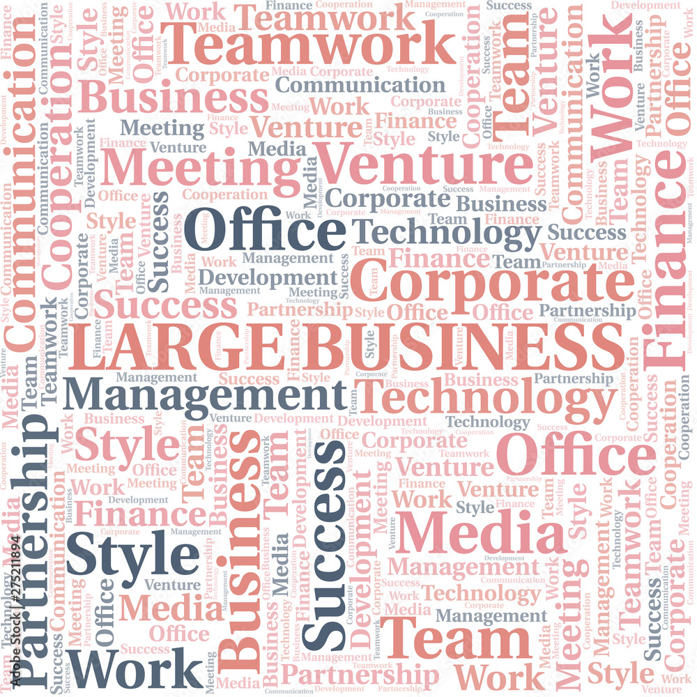 Large Business word cloud. Collage made with text only. Large Business word cloud. Collage made with text only.