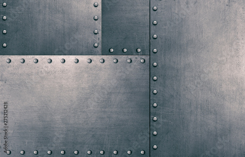 Metal background with rivets