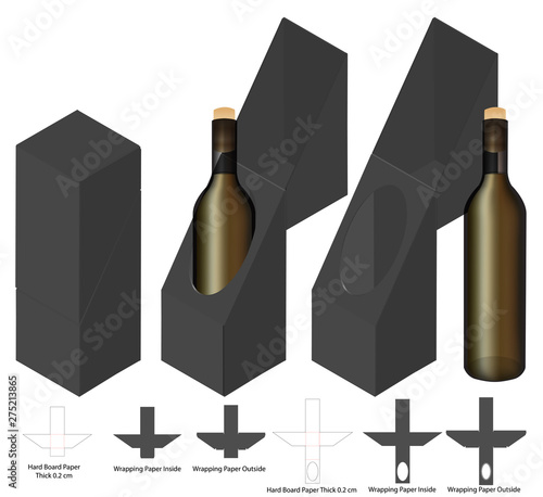 Box packaging die cut template design. 3d mock-up