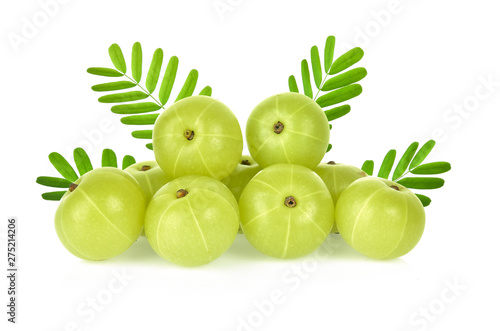 Indian gooseberry isolated on white background