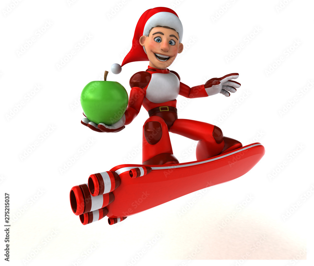 Fun Super Santa Claus - 3D Illustration Fun Super Santa Claus - 3D Illustration