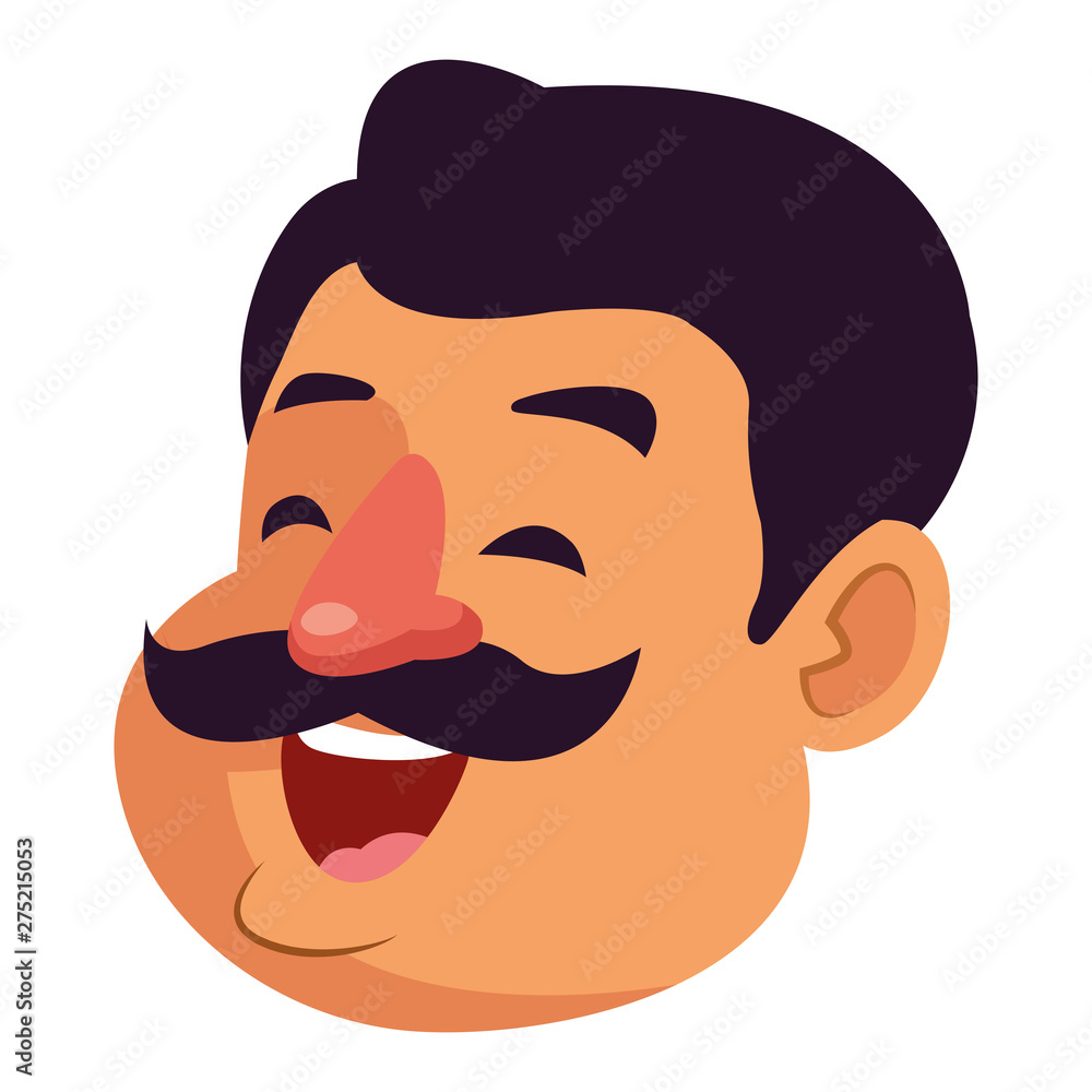man with moustache avatar cartoon character man with moustache avatar cartoon character