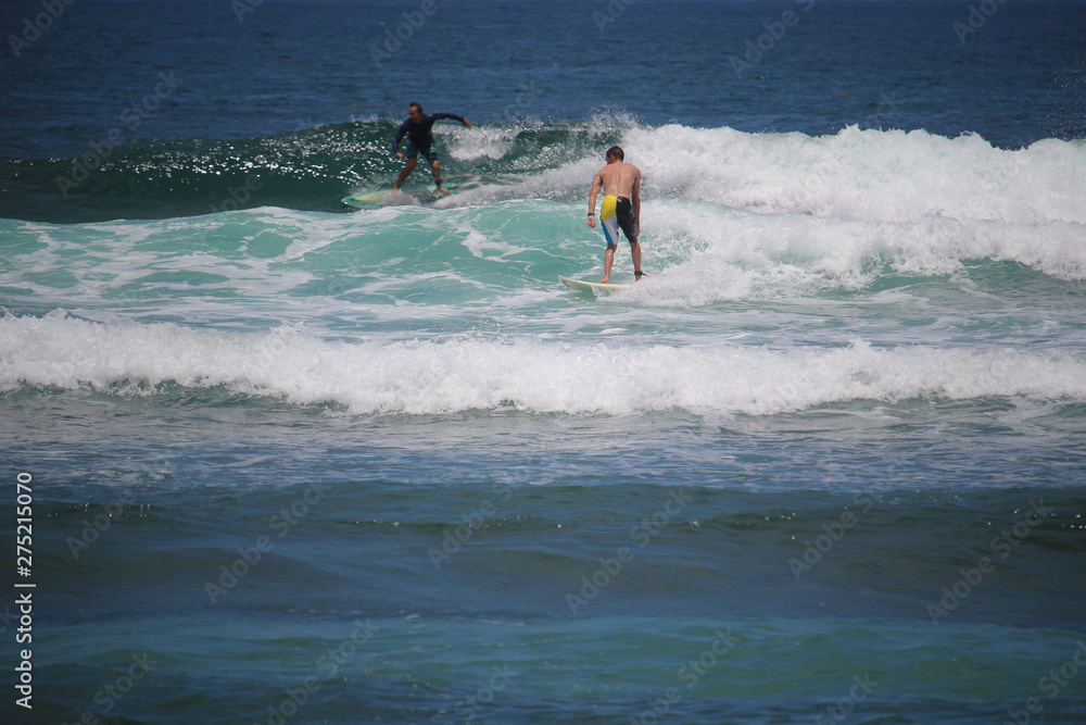 Surfers enjoying the waves at surfer's beach (Caravelle Peninsula, Martinique) Surfers enjoying the waves at surfer's beach (Caravelle Peninsula, Martinique)