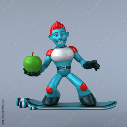 Red Robot - 3D Illustration