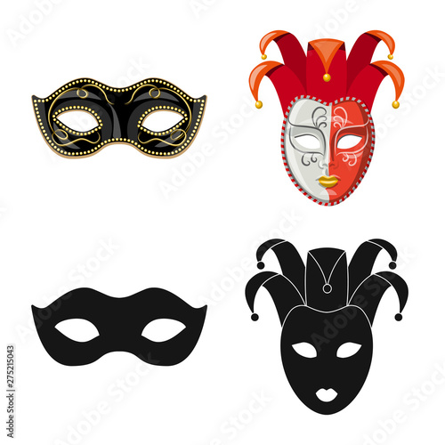 Vector illustration of luxury and celebration icon. Set of luxury and hide stock symbol for web.