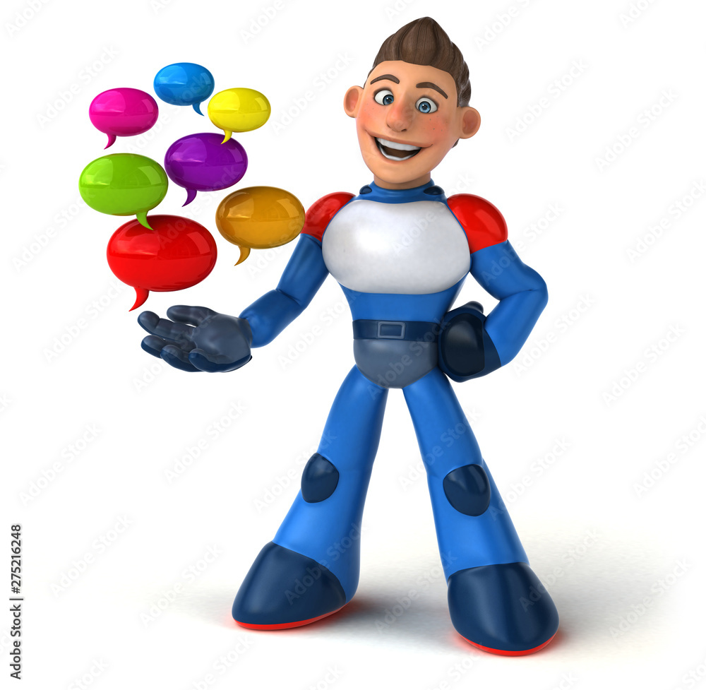 Super modern superhero - 3D Illustration Super modern superhero - 3D Illustration