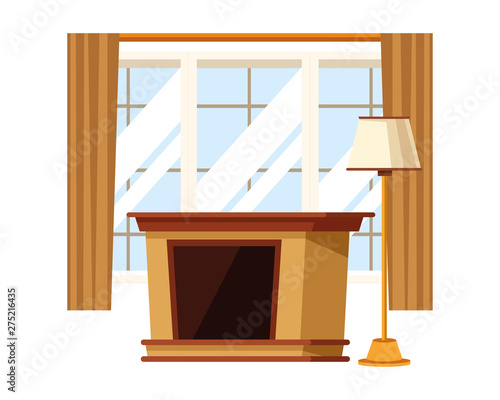 furniture house interior icon cartoon