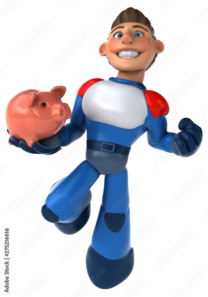 Super modern superhero - 3D Illustration Super modern superhero - 3D Illustration