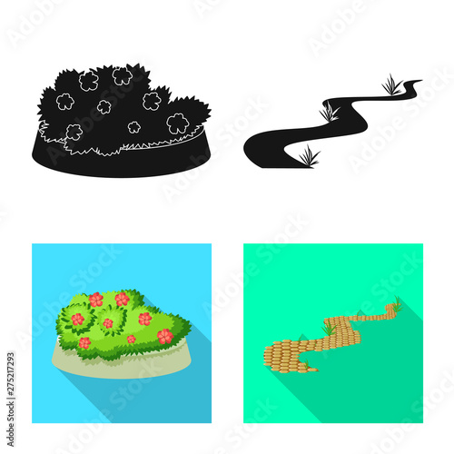 Vector illustration of urban and street sign. Collection of urban and relaxation stock symbol for web.