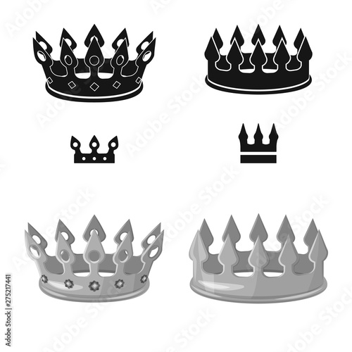 Vector design of medieval and nobility symbol. Collection of medieval and monarchy stock symbol for web.