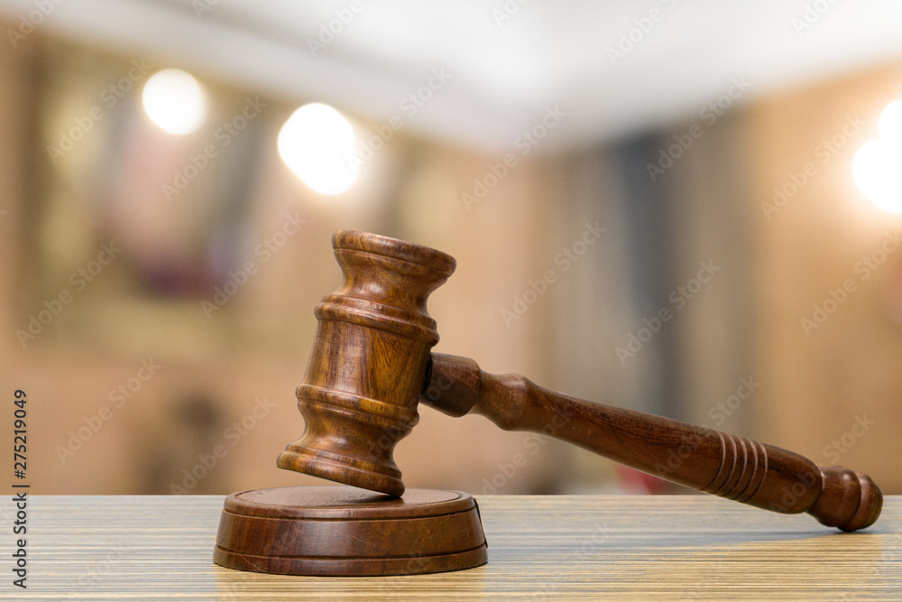 Judge's gavel on light background, front view. Law concept Judge's gavel on light background, front view. Law concept