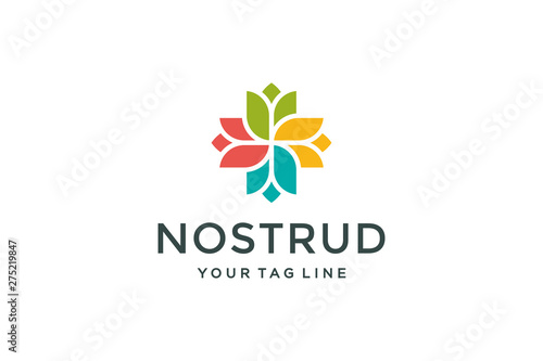 Flower logo design concept. Universal flower logo.