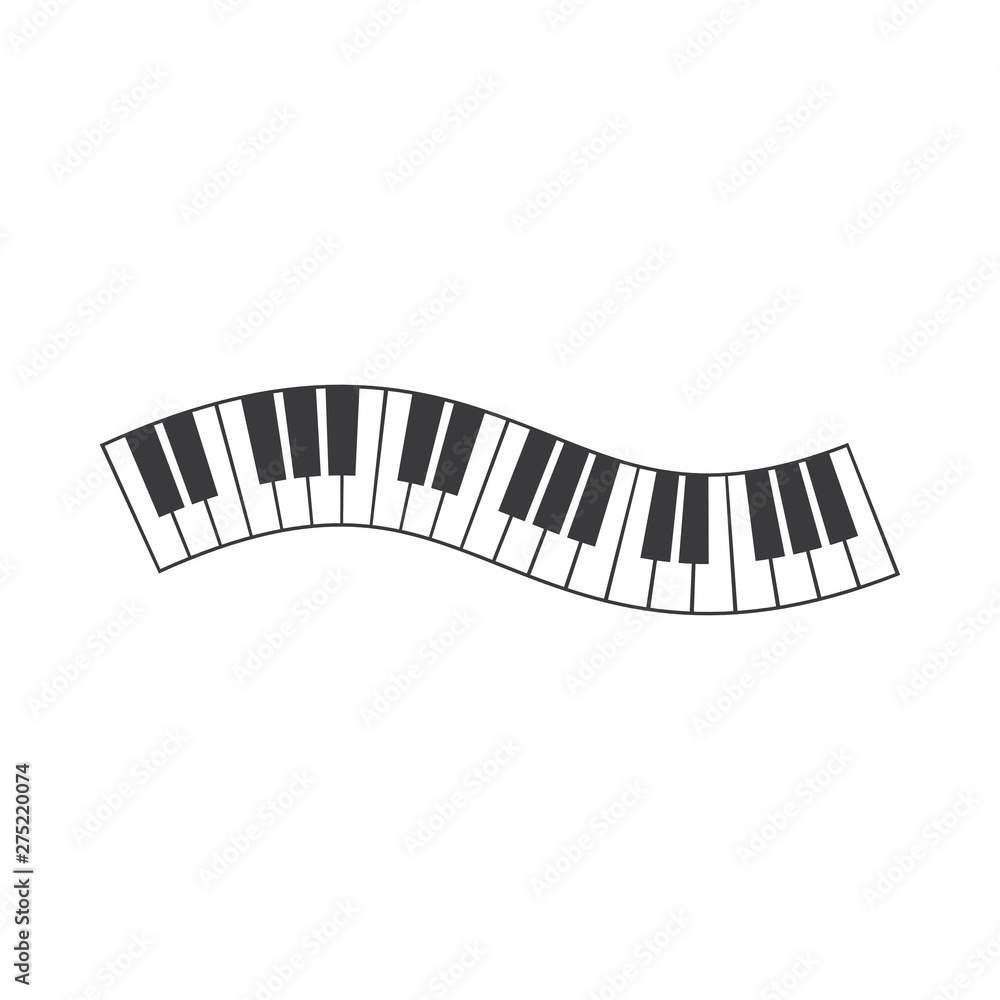 Fototapeta premium Piano icon vector