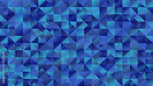 Gradient abstract triangle webpage background - blue polygonal vector design
